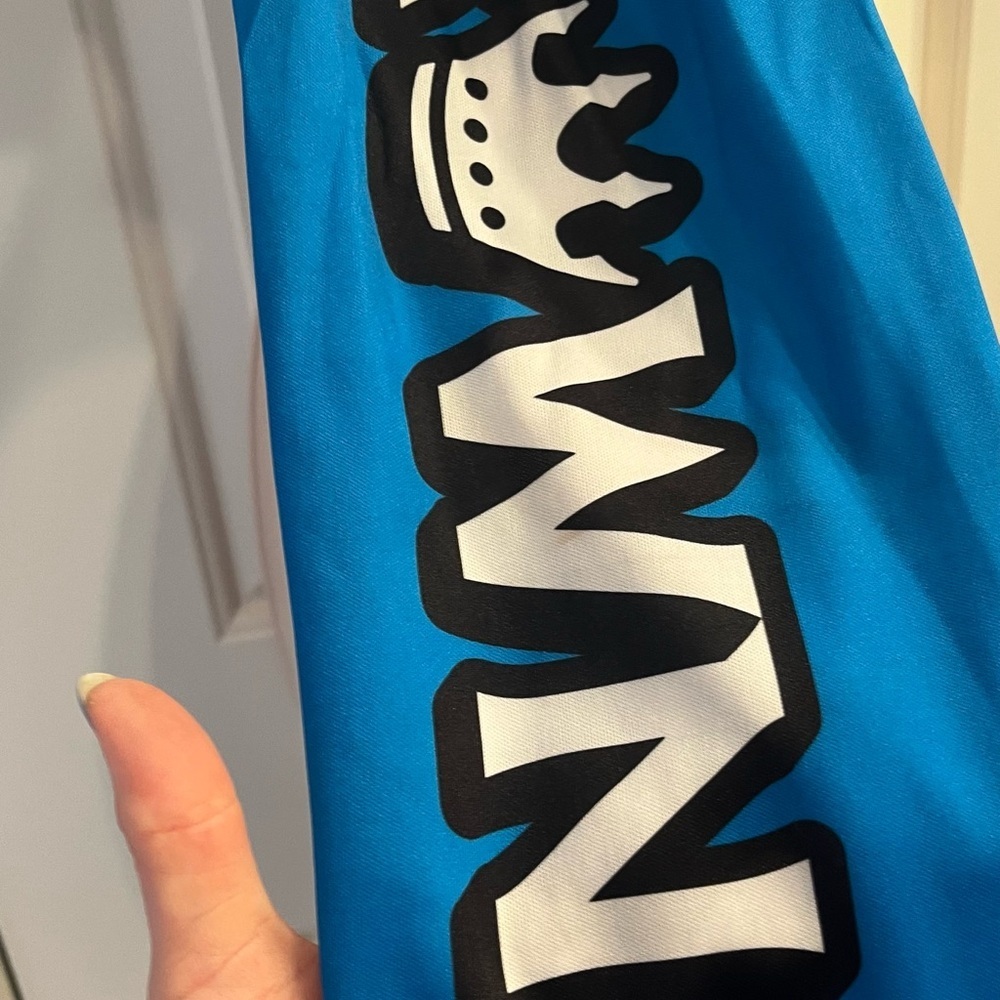 ⚽️💙CLTFC 💙⚽️MLS Blue and White SILKY Scarf with black fringe - Picture 4 of 12